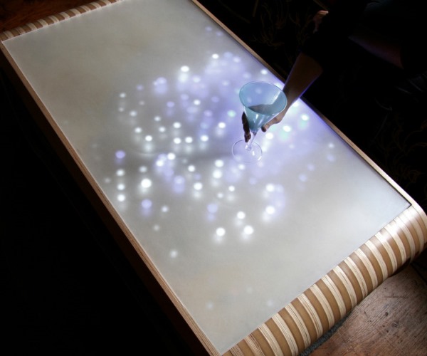 Table top with LEDs