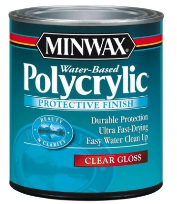 Minwax Polycrylic gloss varnish