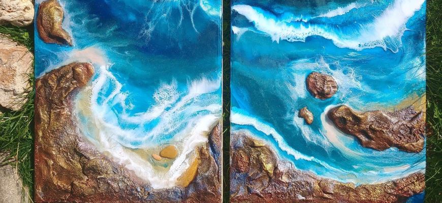Painting with epoxy resin