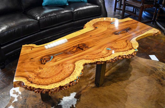 Countertops made of wood and epoxy